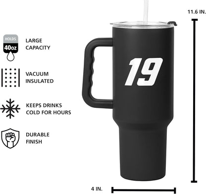 NASCAR 40oz Flipside Powder Coat Tumbler – 40oz Vacuum Insulated Tumbler, Long-Lasting Durable Finish, NASCAR Racing Design – Great for Travel and Outdoor Events