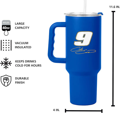 NASCAR 40oz Flipside Powder Coat Tumbler – 40oz Vacuum Insulated Tumbler, Long-Lasting Durable Finish, NASCAR Racing Design – Great for Travel and Outdoor Events