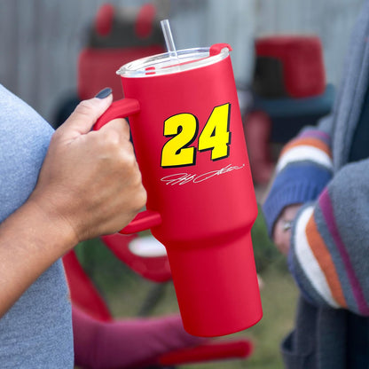 NASCAR 40oz Flipside Powder Coat Tumbler – 40oz Vacuum Insulated Tumbler, Long-Lasting Durable Finish, NASCAR Racing Design – Great for Travel and Outdoor Events