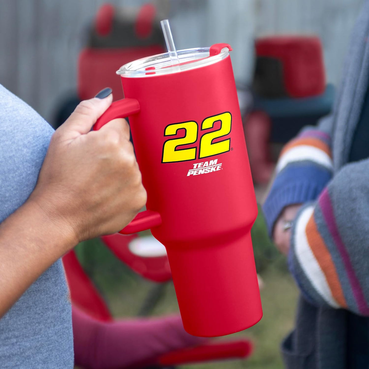 NASCAR 40oz Flipside Powder Coat Tumbler – 40oz Vacuum Insulated Tumbler, Long-Lasting Durable Finish, NASCAR Racing Design – Great for Travel and Outdoor Events
