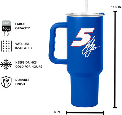 NASCAR 40oz Flipside Powder Coat Tumbler – 40oz Vacuum Insulated Tumbler, Long-Lasting Durable Finish, NASCAR Racing Design – Great for Travel and Outdoor Events