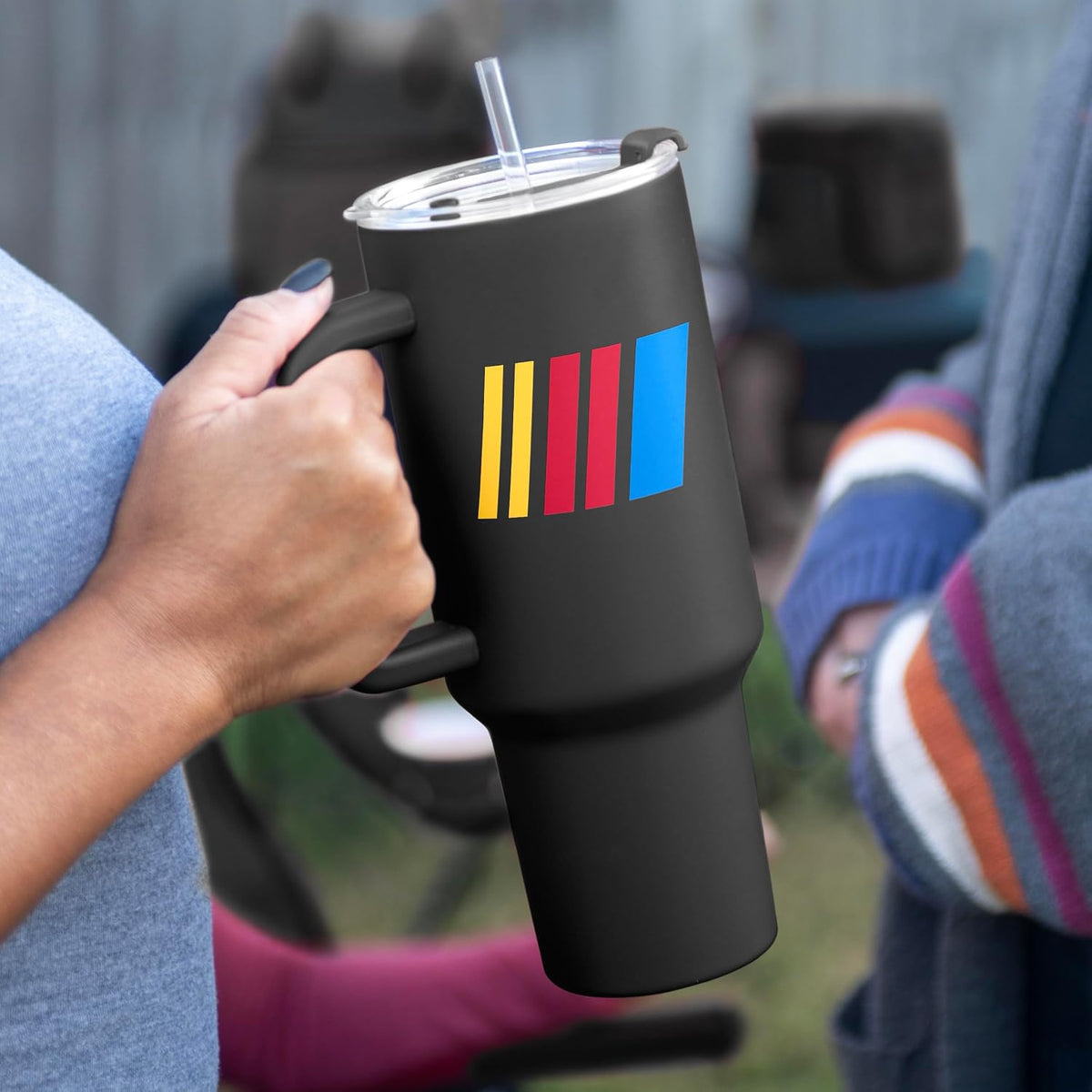 NASCAR 40oz Flipside Powder Coat Tumbler – 40oz Vacuum Insulated Tumbler, Long-Lasting Durable Finish, NASCAR Racing Design – Great for Travel and Outdoor Events