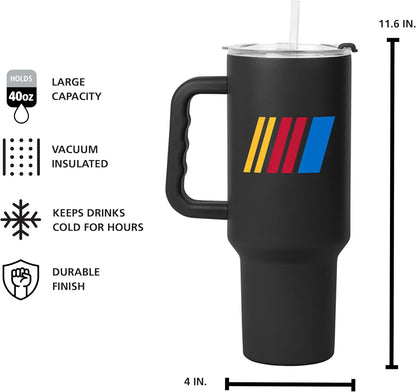 NASCAR 40oz Flipside Powder Coat Tumbler – 40oz Vacuum Insulated Tumbler, Long-Lasting Durable Finish, NASCAR Racing Design – Great for Travel and Outdoor Events