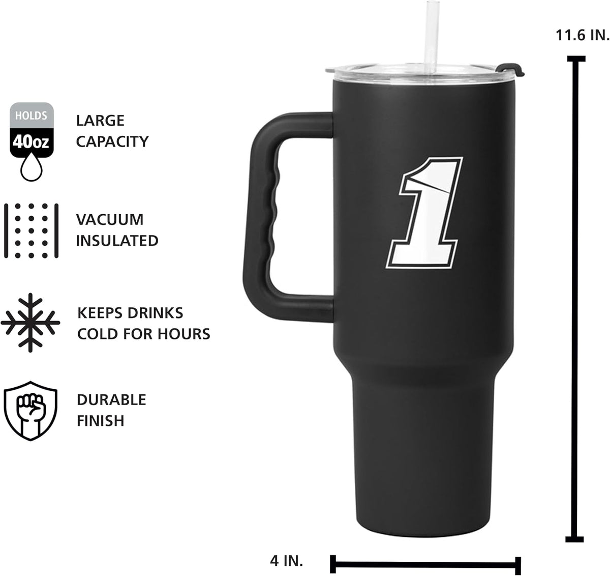 NASCAR 40oz Flipside Powder Coat Tumbler – 40oz Vacuum Insulated Tumbler, Long-Lasting Durable Finish, NASCAR Racing Design – Great for Travel and Outdoor Events