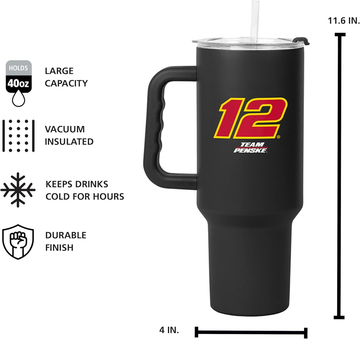 NASCAR 40oz Flipside Powder Coat Tumbler – 40oz Vacuum Insulated Tumbler, Long-Lasting Durable Finish, NASCAR Racing Design – Great for Travel and Outdoor Events
