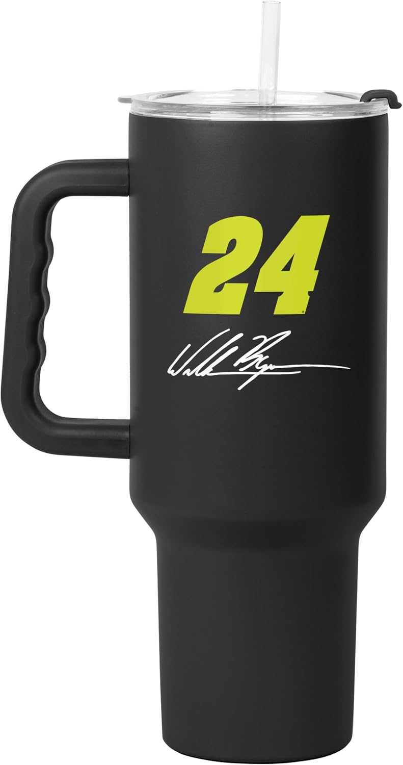 NASCAR 40oz Flipside Powder Coat Tumbler – 40oz Vacuum Insulated Tumbler, Long-Lasting Durable Finish, NASCAR Racing Design – Great for Travel and Outdoor Events