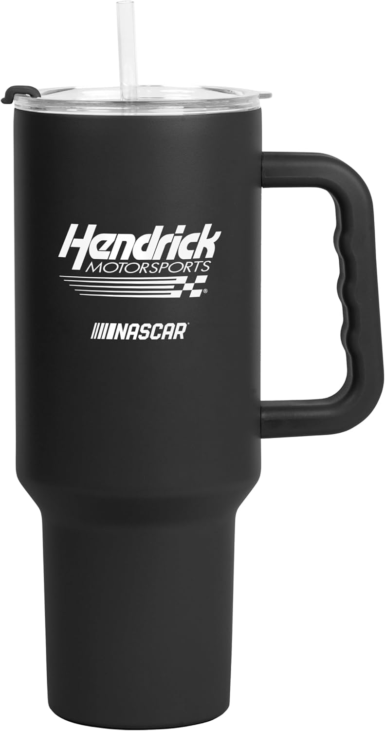 NASCAR 40oz Flipside Powder Coat Tumbler – 40oz Vacuum Insulated Tumbler, Long-Lasting Durable Finish, NASCAR Racing Design – Great for Travel and Outdoor Events
