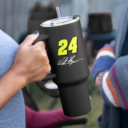 NASCAR 40oz Flipside Powder Coat Tumbler – 40oz Vacuum Insulated Tumbler, Long-Lasting Durable Finish, NASCAR Racing Design – Great for Travel and Outdoor Events