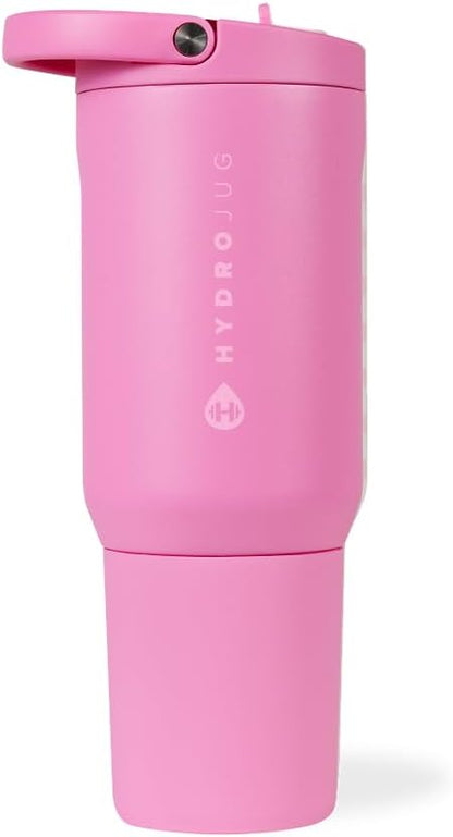 HydroJug Sport - Stainless Steel Tumbler with Straw, Vacuum Insulated, 40oz Leakproof Water Bottle, Ergonomic Design, Reusable, Dishwasher Safe, Rubber Base, Durable for Gym or Outdoors, Sage