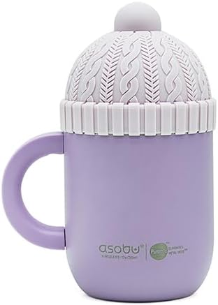 asobu Ultimate Ceramic Travel Mug, 12oz Insulated Stainless Steel Coffee Cup with Handle & Splash-Resistant Lid, Ceramic Lined for Pure Taste, BPA-Free, Double-Wall Vacuum for Hot Drinks
