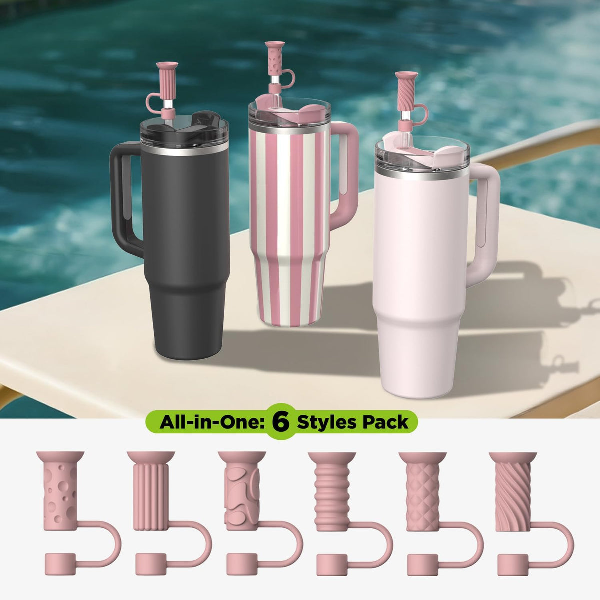 Stanley Straw Cover, Straw Toppers for Stanley Cups, Multicolor
