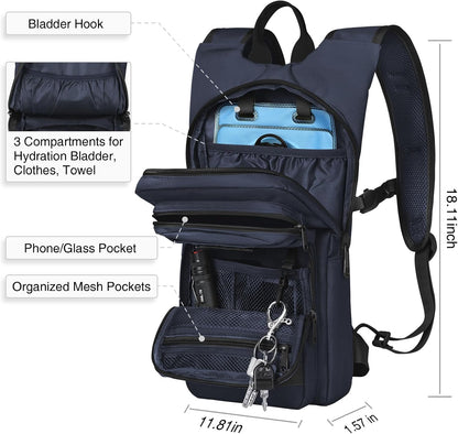 Hydration Backpack with 3L Water Bladder, Tactical Pack for Hiking
