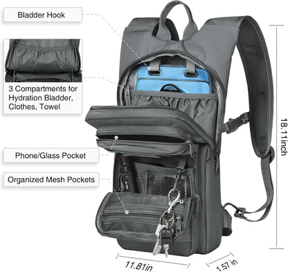 Hydration Backpack with 3L Water Bladder, Tactical Pack for Hiking