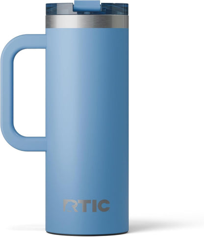 20oz Road Trip Travel Mug with Lid and Handle, Ceramic Lined, Black