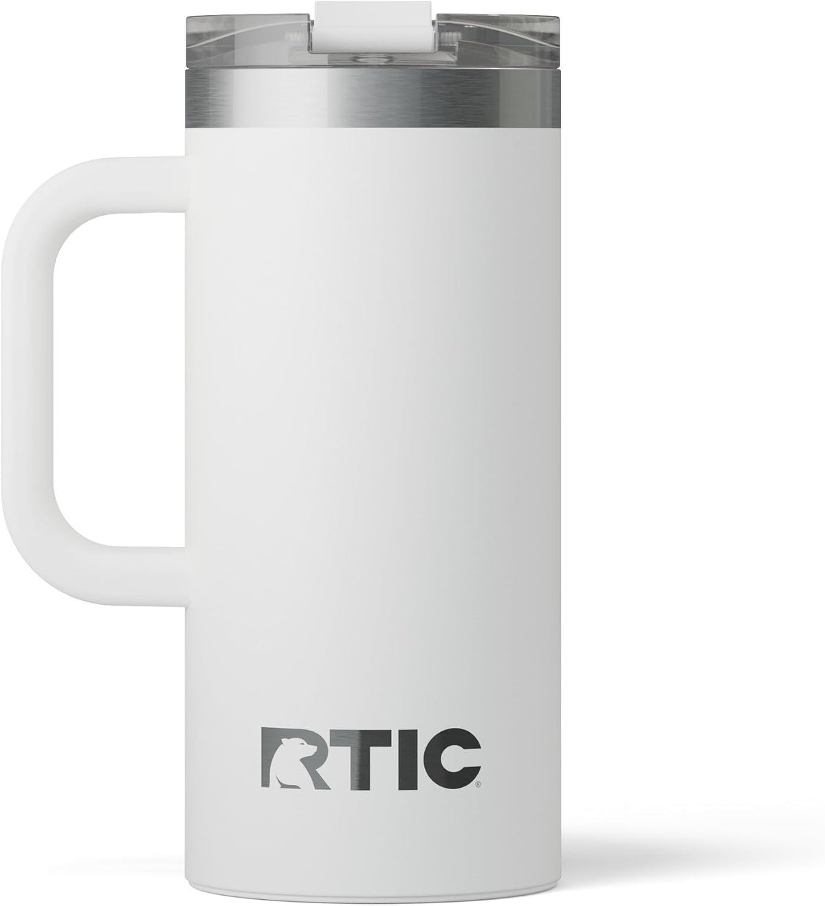 20oz Road Trip Travel Mug with Lid and Handle, Ceramic Lined, Black