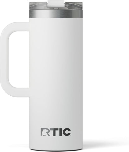 20oz Road Trip Travel Mug with Lid and Handle, Ceramic Lined, Black