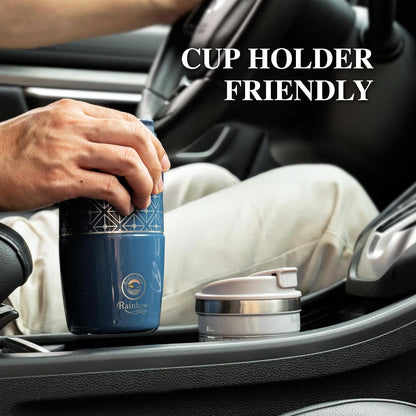 13 oz Travel Coffee Tumbler – 6H hot / 12H cold, Mig-White | 18/10 Stainless Steel, double wall vacuum insulation, keeps hot 6h & cold 12h, BPA free, ideal for office, camping, commutes
