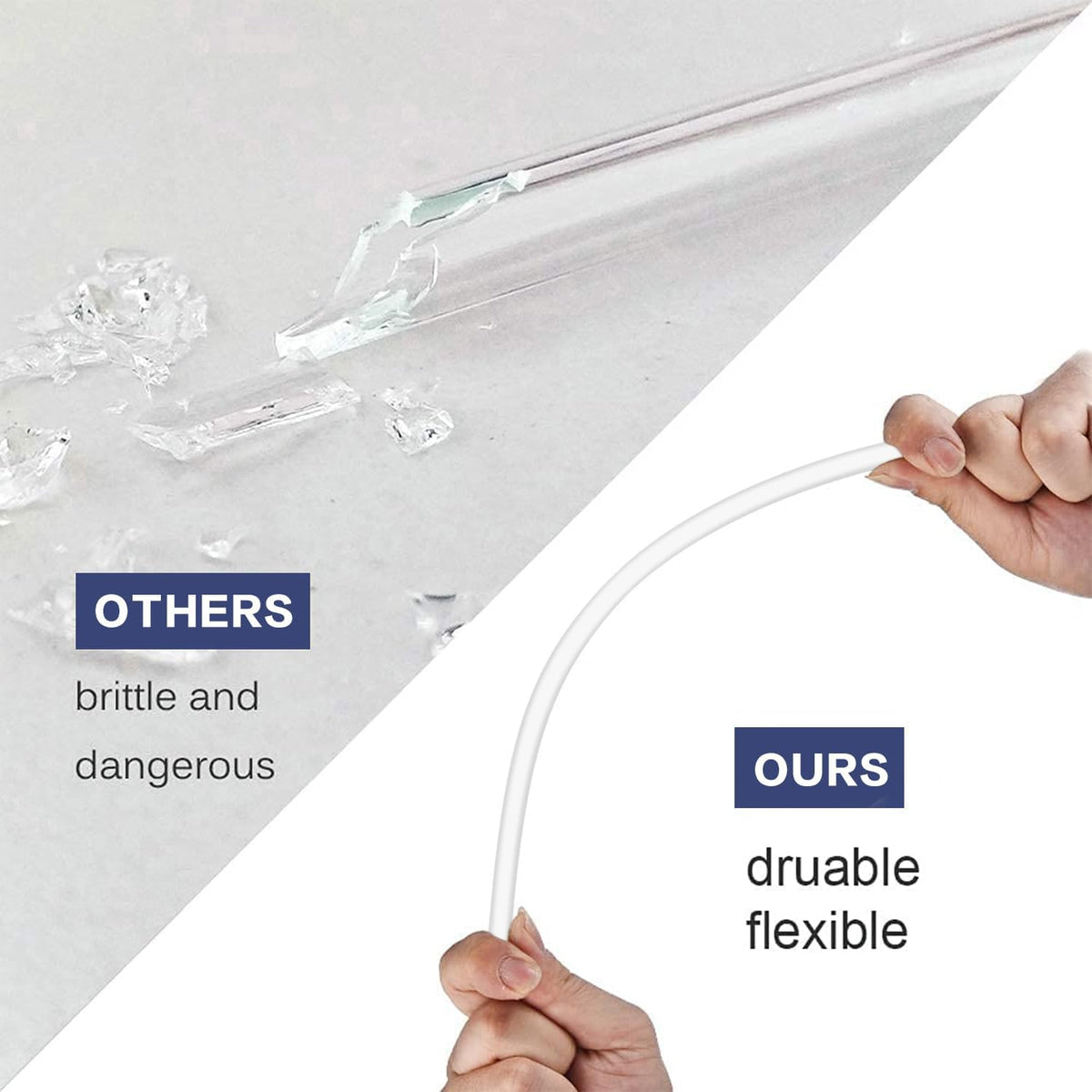 Replacement Straw Compatible with Stanley 40 oz 30 oz Cup Tumbler, 6 Pack Reusable Straw with Cleaning Brush, Plastic, Clear