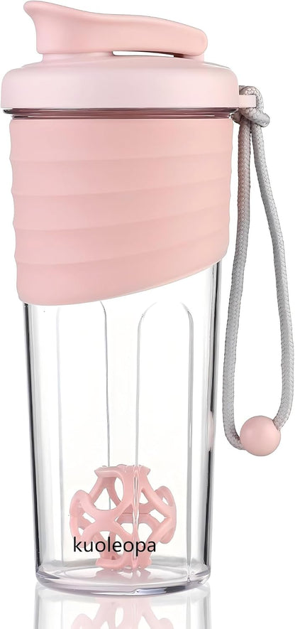 Shaker Bottle for Protein Mixes 24 oz Pink