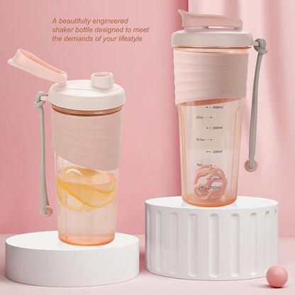 Shaker Bottle for Protein Mixes 24 oz Pink