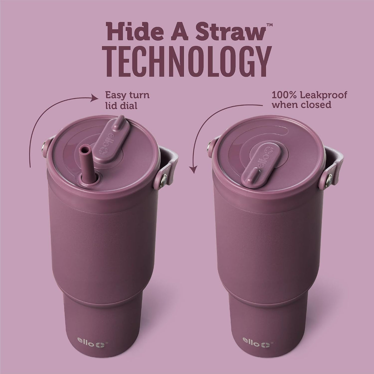 Oasis Go+ 26oz Insulated Stainless Steel Tumbler with Straw, Rasberry