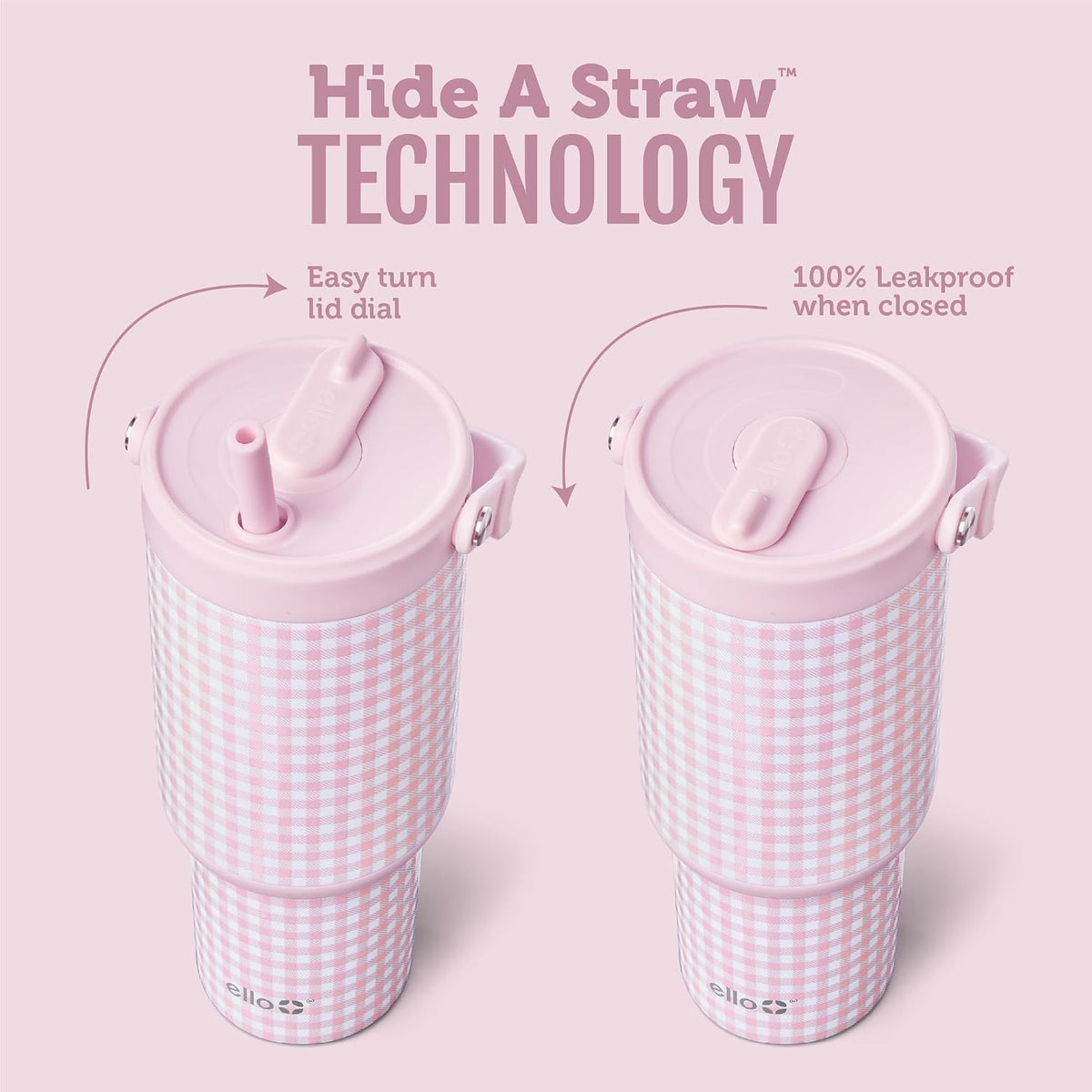 Oasis Go+ 26oz Insulated Stainless Steel Tumbler with Straw, Rasberry