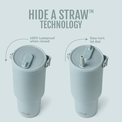 Oasis Go+ 26oz Insulated Stainless Steel Tumbler with Straw, Rasberry