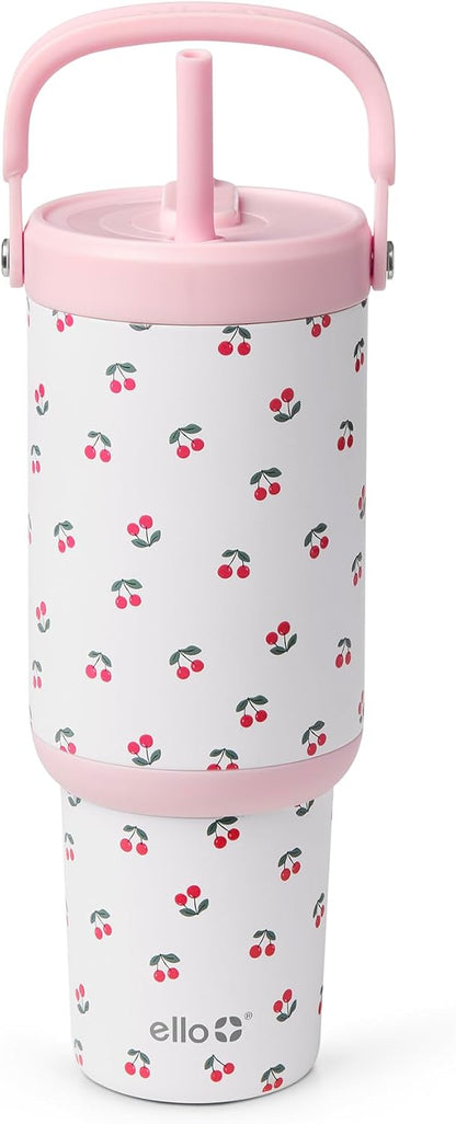 Oasis Go+ 26oz Insulated Stainless Steel Tumbler with Straw, Rasberry