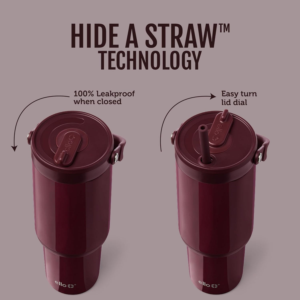 Oasis Go+ 26oz Insulated Stainless Steel Tumbler with Straw, Rasberry