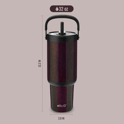 Oasis Go+ 26oz Insulated Stainless Steel Tumbler with Straw, Rasberry