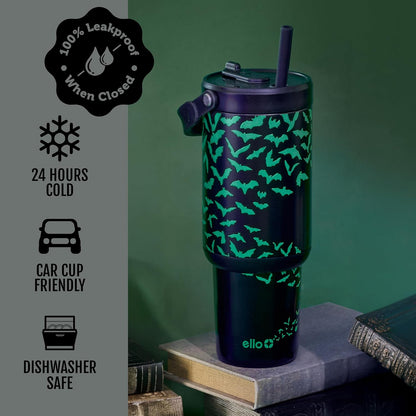 Oasis Go+ 26oz Insulated Stainless Steel Tumbler with Straw, Rasberry