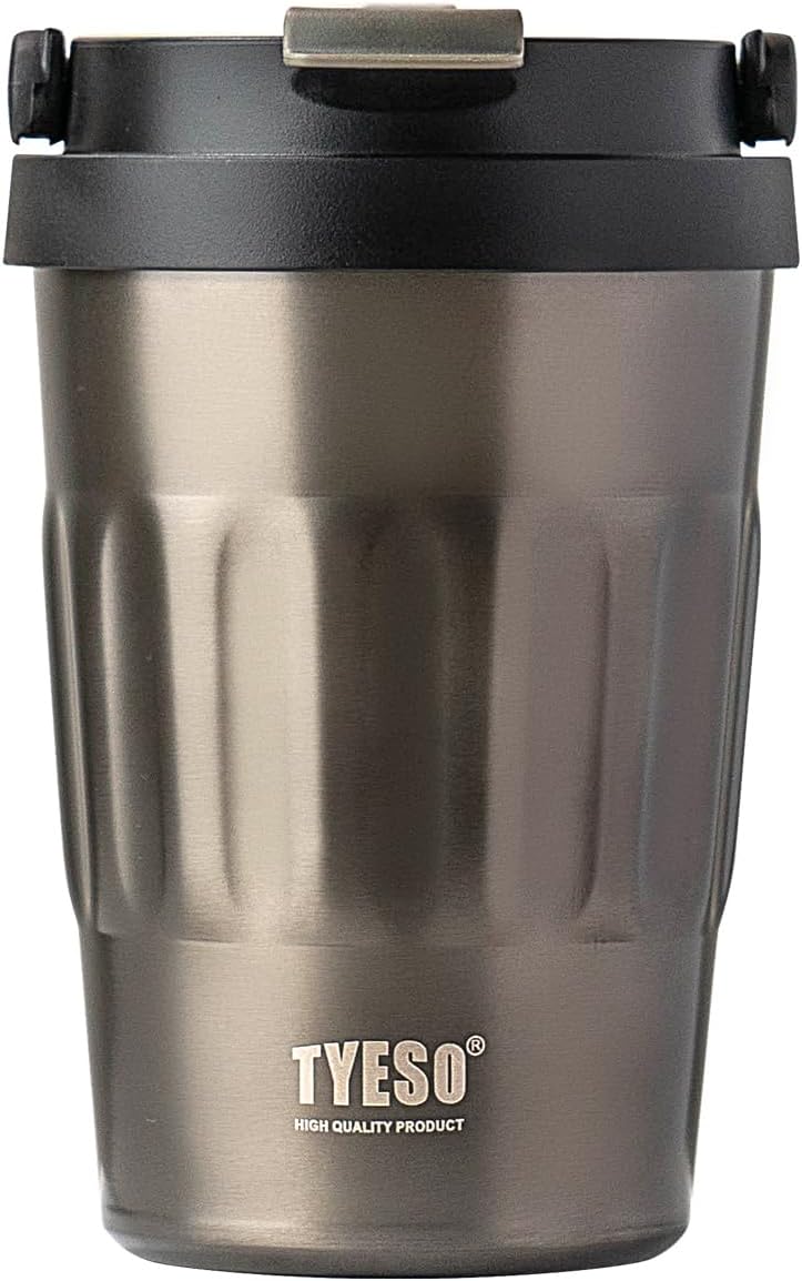 Stainless Steel Portable Tumbler with Flip Lid,Travel Mug with Concealed Carry Handle, Leakproof Insulated Coffee Cup (BLUE, 17 OZ)