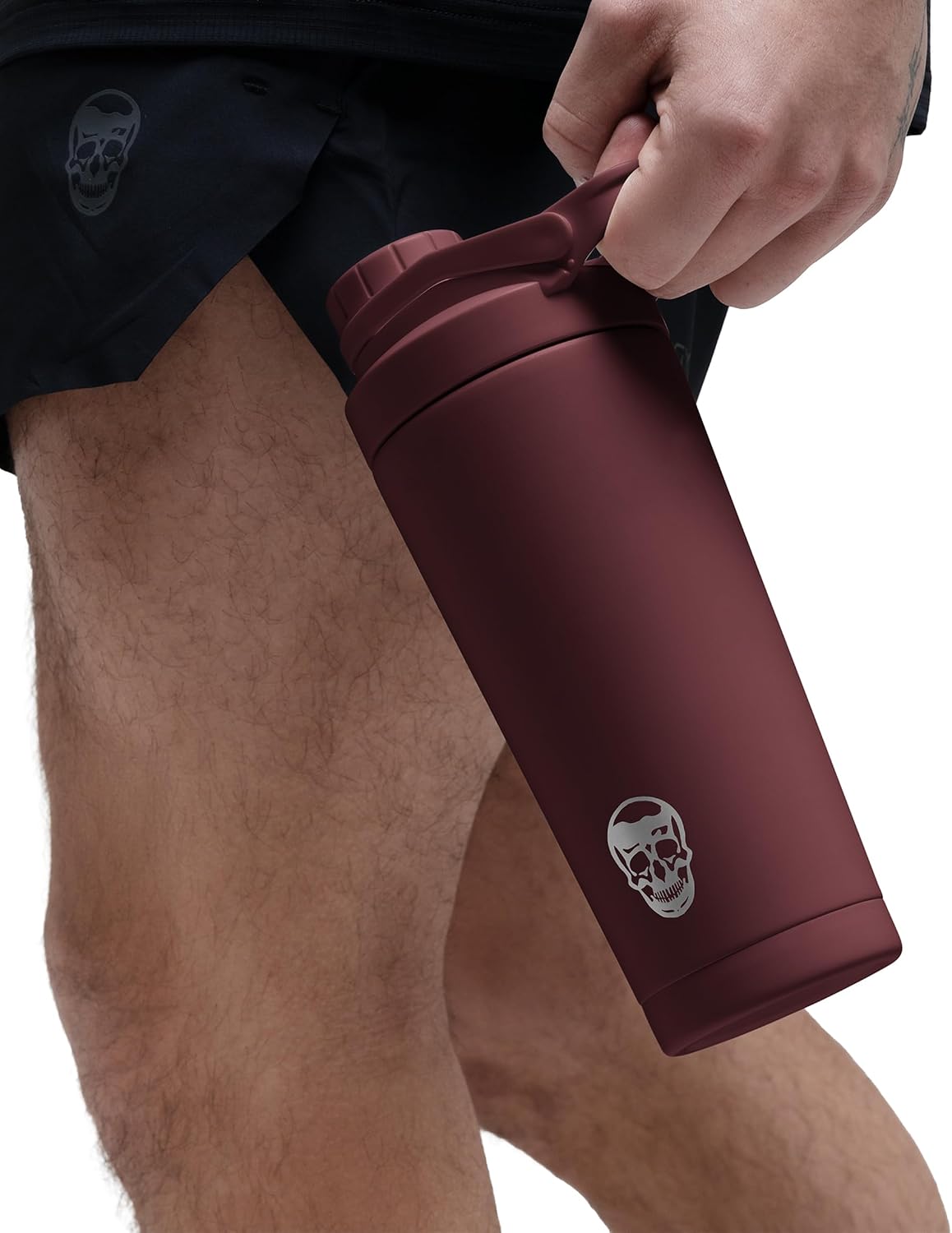 Stainless Steel Protein Shaker Bottle - Double Wall Insulated, Leak Proof, BPA-Free Metal Vacuum Blender Cup For Gym, Sports, Pre & Post-Workout Cold Hydration - 26 OZ (Black)