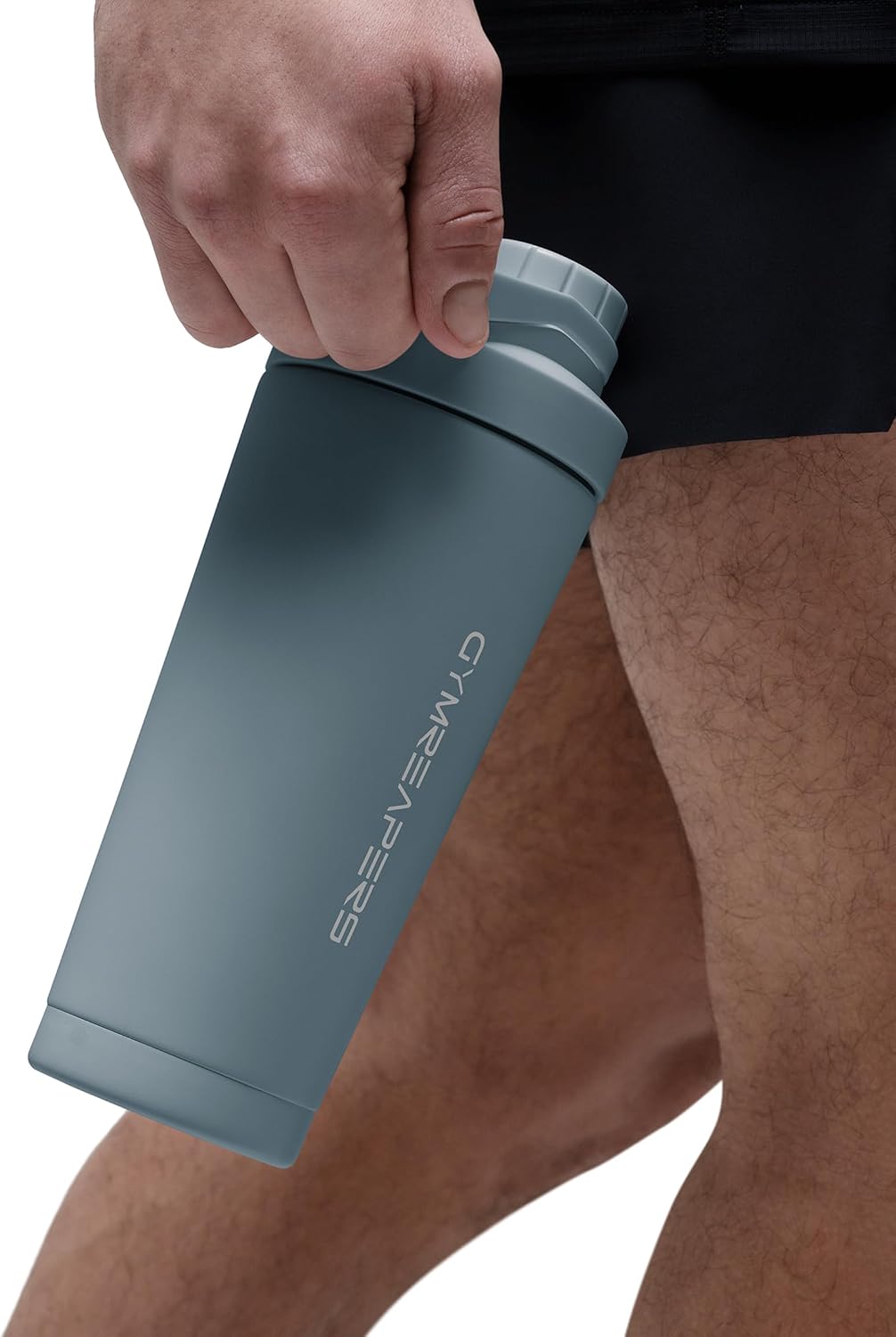 Stainless Steel Protein Shaker Bottle - Double Wall Insulated, Leak Proof, BPA-Free Metal Vacuum Blender Cup For Gym, Sports, Pre & Post-Workout Cold Hydration - 26 OZ (Black)