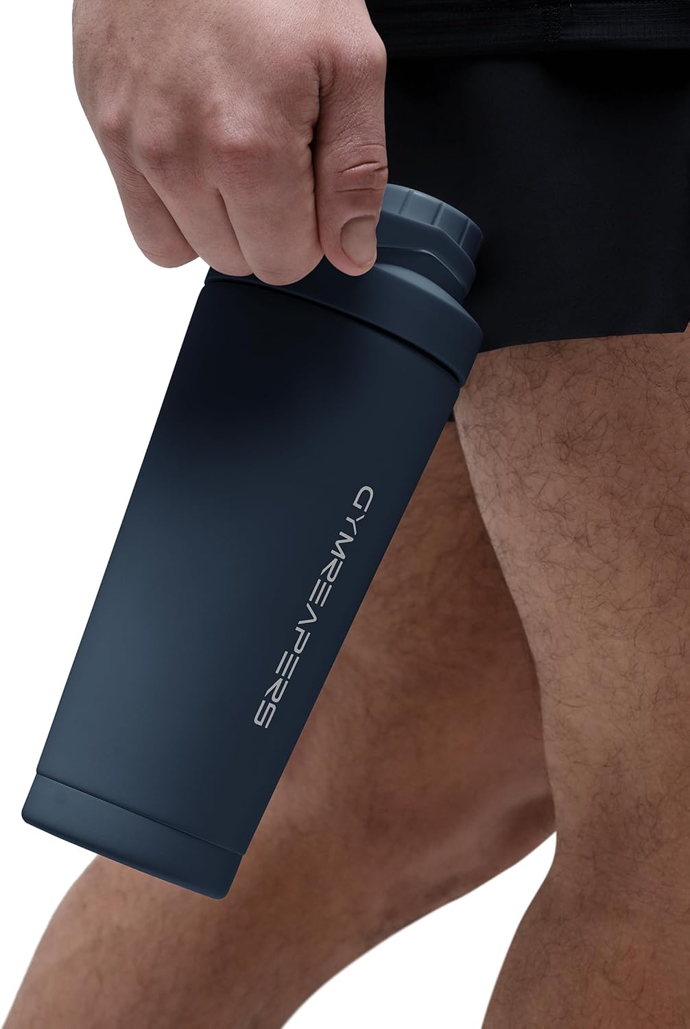 Stainless Steel Protein Shaker Bottle - Double Wall Insulated, Leak Proof, BPA-Free Metal Vacuum Blender Cup For Gym, Sports, Pre & Post-Workout Cold Hydration - 26 OZ (Black)