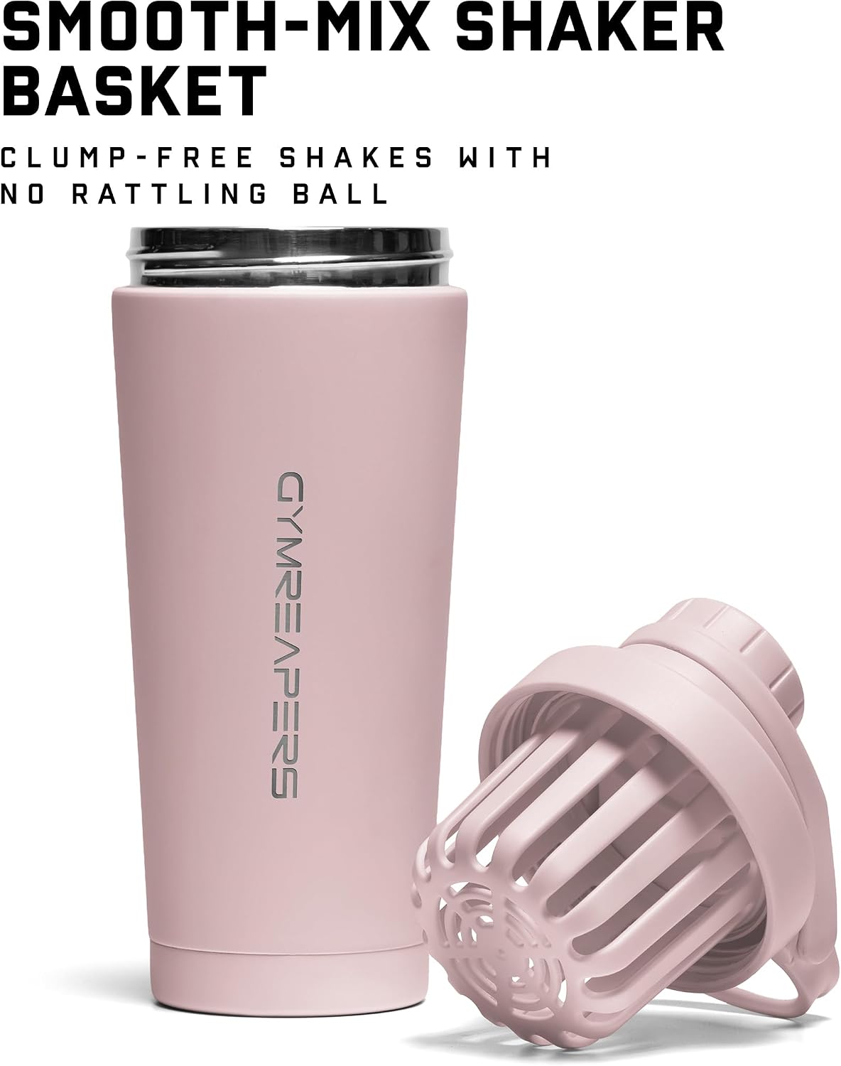 Stainless Steel Protein Shaker Bottle - Double Wall Insulated, Leak Proof, BPA-Free Metal Vacuum Blender Cup For Gym, Sports, Pre & Post-Workout Cold Hydration - 26 OZ (Black)