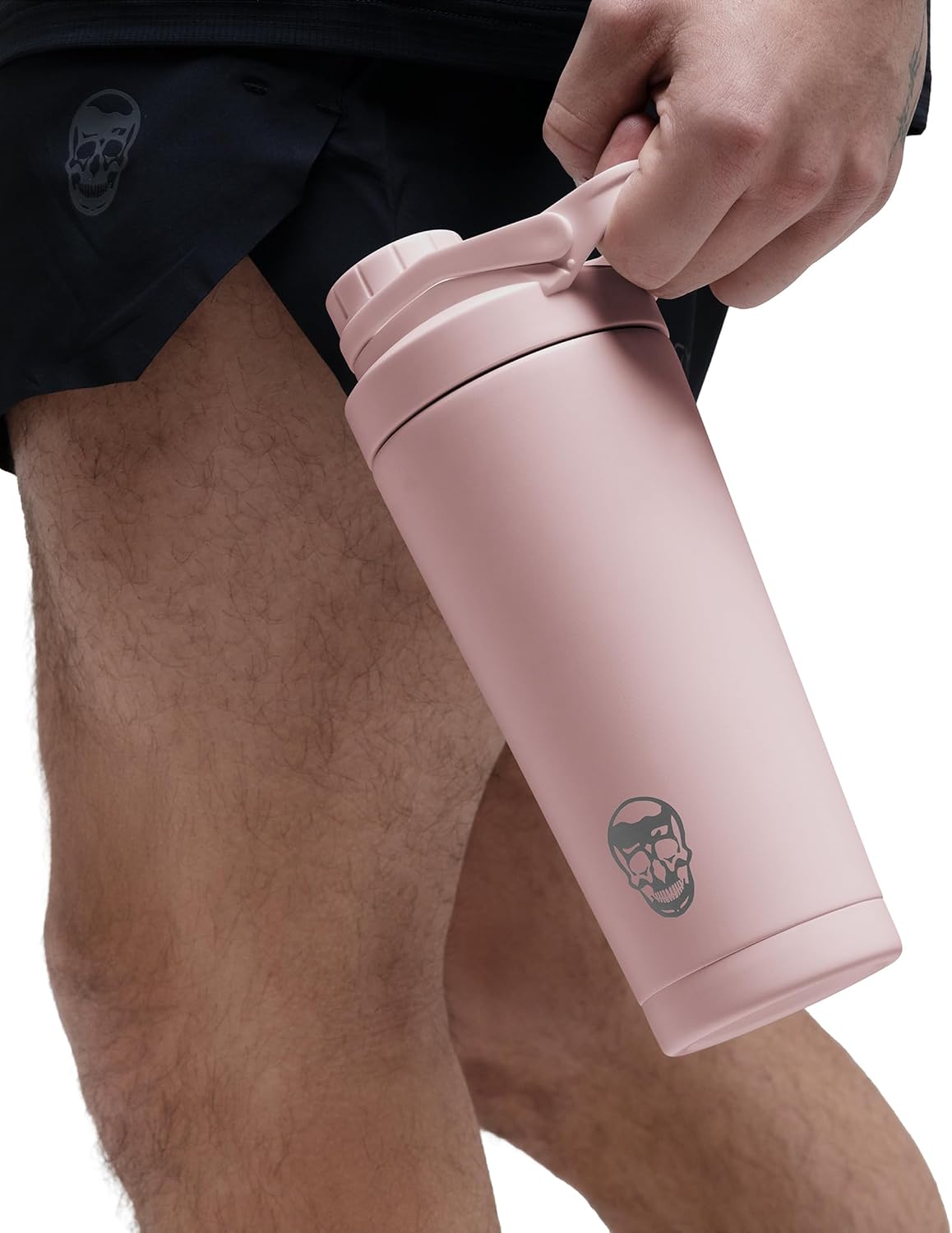 Stainless Steel Protein Shaker Bottle - Double Wall Insulated, Leak Proof, BPA-Free Metal Vacuum Blender Cup For Gym, Sports, Pre & Post-Workout Cold Hydration - 26 OZ (Black)