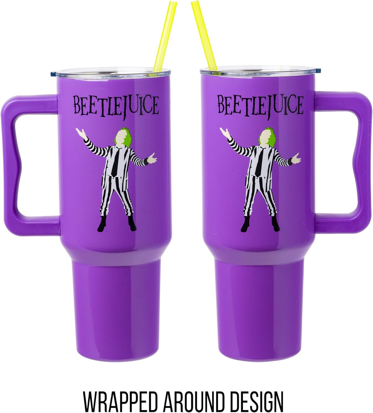 Batman I am Batman Quote, Stainless Steel Tumbler, 40oz | Includes Handle, Double Walled, Straw, Fits in Cup Holder, 1.18 Liters