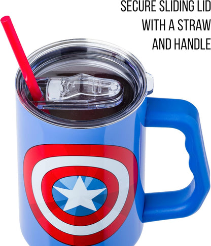 Batman I am Batman Quote, Stainless Steel Tumbler, 40oz | Includes Handle, Double Walled, Straw, Fits in Cup Holder, 1.18 Liters