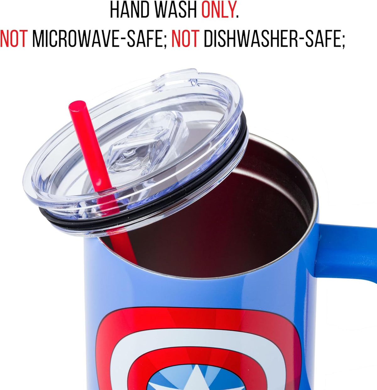 Batman I am Batman Quote, Stainless Steel Tumbler, 40oz | Includes Handle, Double Walled, Straw, Fits in Cup Holder, 1.18 Liters