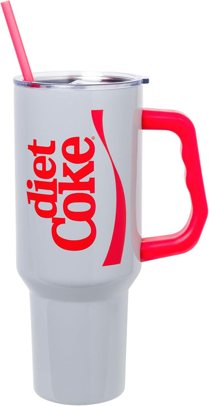 Batman I am Batman Quote, Stainless Steel Tumbler, 40oz | Includes Handle, Double Walled, Straw, Fits in Cup Holder, 1.18 Liters
