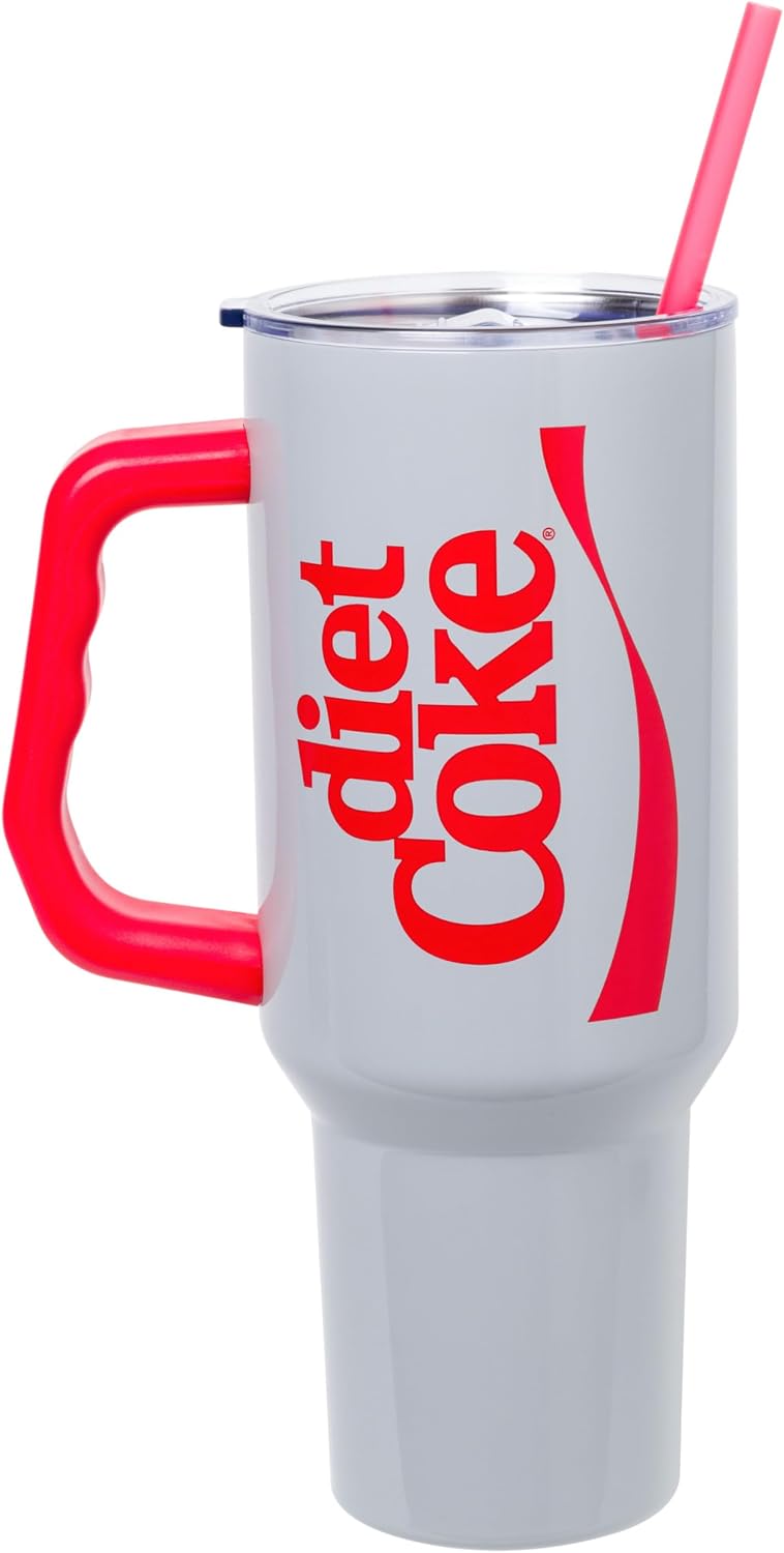Batman I am Batman Quote, Stainless Steel Tumbler, 40oz | Includes Handle, Double Walled, Straw, Fits in Cup Holder, 1.18 Liters