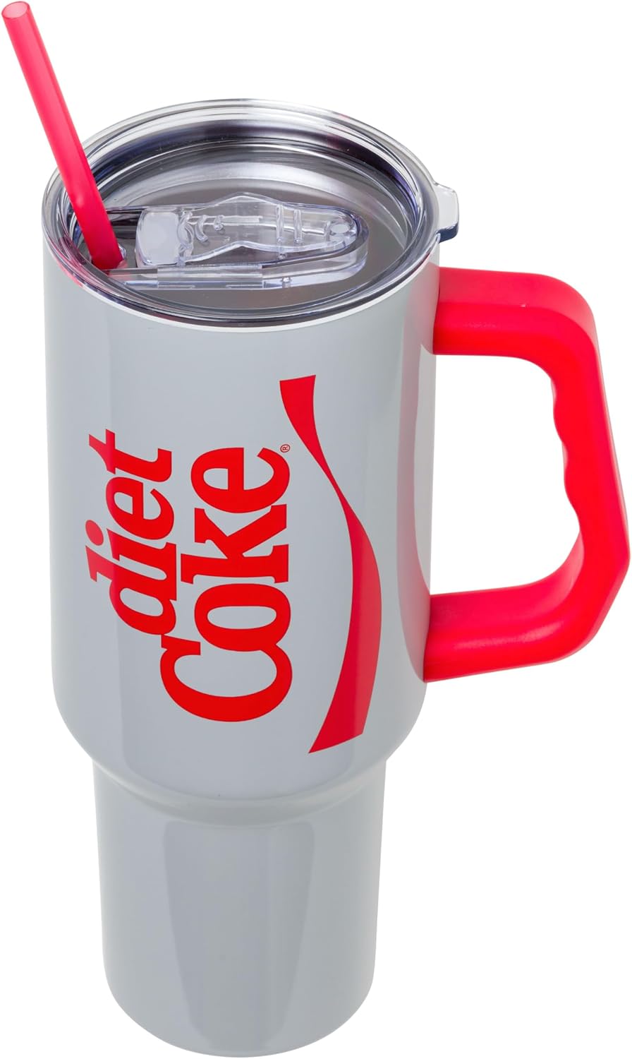 Batman I am Batman Quote, Stainless Steel Tumbler, 40oz | Includes Handle, Double Walled, Straw, Fits in Cup Holder, 1.18 Liters