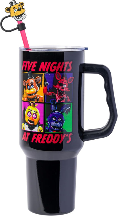 Batman I am Batman Quote, Stainless Steel Tumbler, 40oz | Includes Handle, Double Walled, Straw, Fits in Cup Holder, 1.18 Liters
