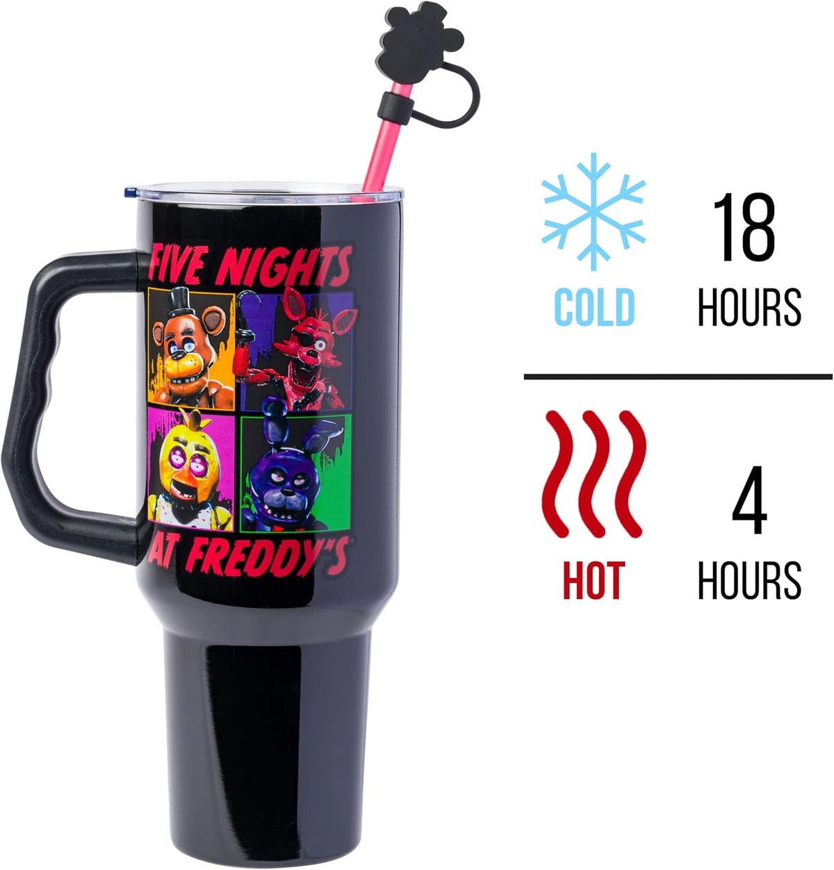 Batman I am Batman Quote, Stainless Steel Tumbler, 40oz | Includes Handle, Double Walled, Straw, Fits in Cup Holder, 1.18 Liters