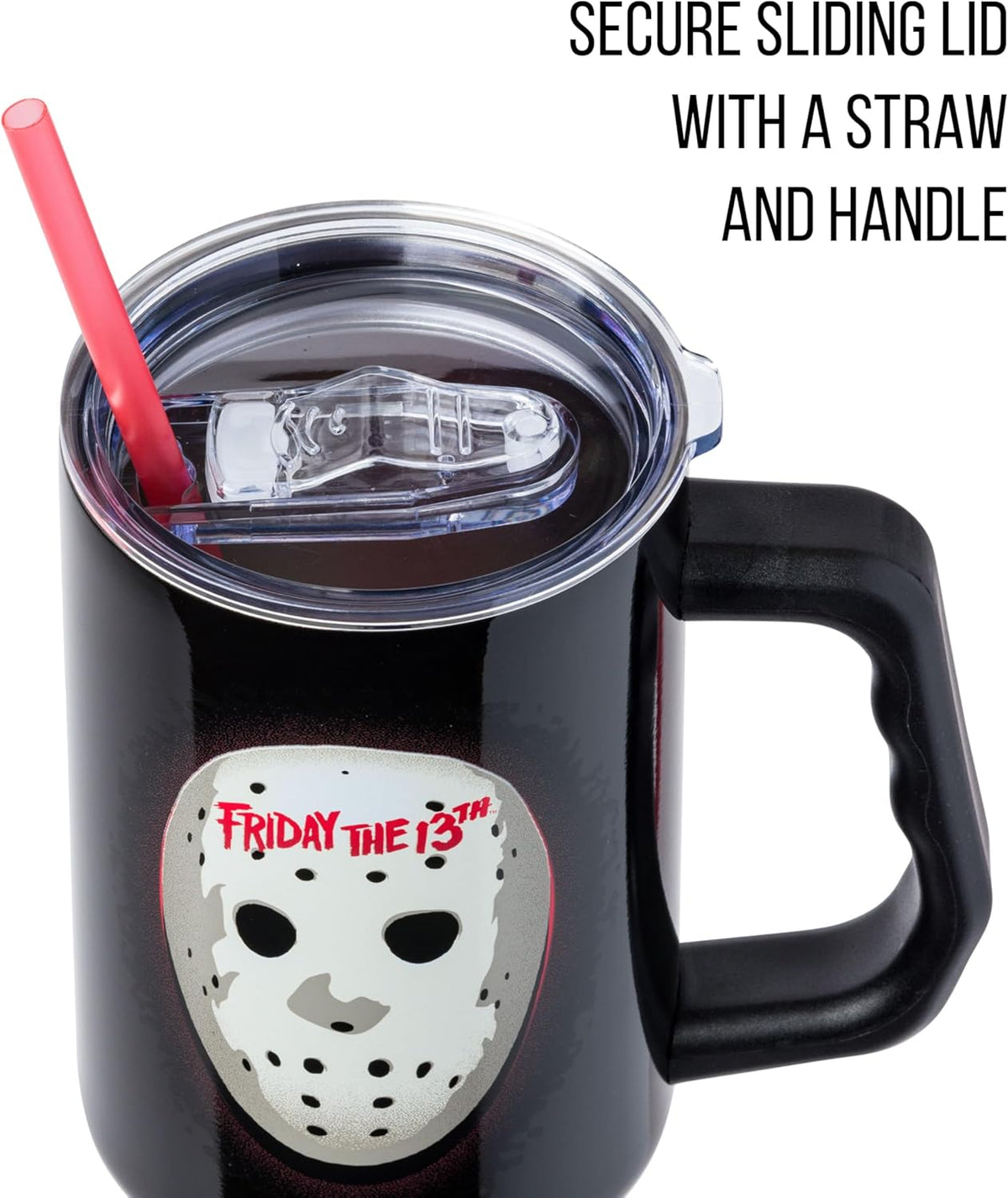Batman I am Batman Quote, Stainless Steel Tumbler, 40oz | Includes Handle, Double Walled, Straw, Fits in Cup Holder, 1.18 Liters