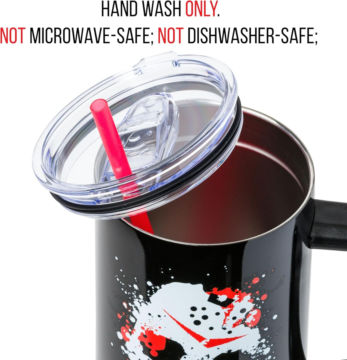 Batman I am Batman Quote, Stainless Steel Tumbler, 40oz | Includes Handle, Double Walled, Straw, Fits in Cup Holder, 1.18 Liters