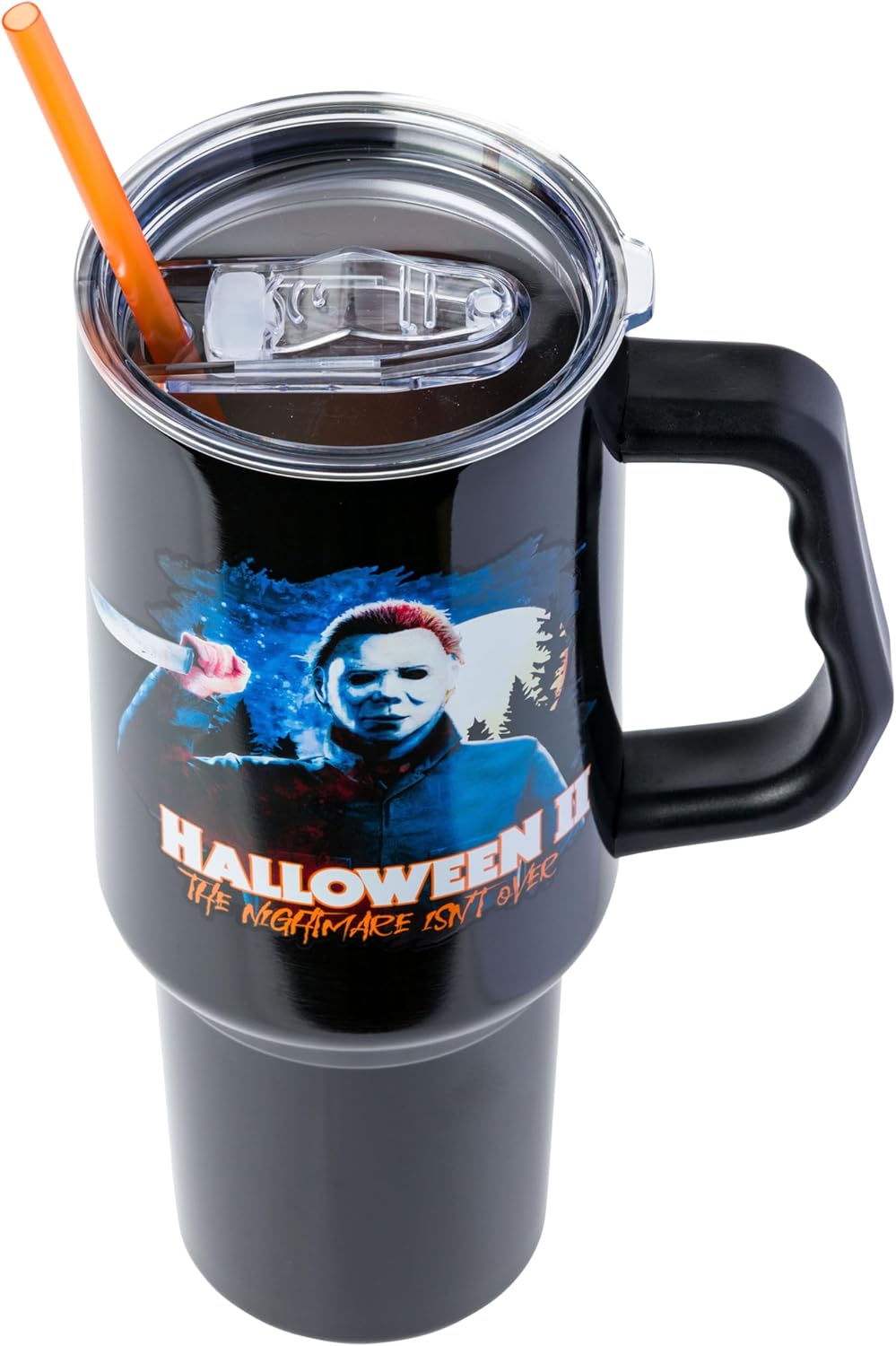 Batman I am Batman Quote, Stainless Steel Tumbler, 40oz | Includes Handle, Double Walled, Straw, Fits in Cup Holder, 1.18 Liters