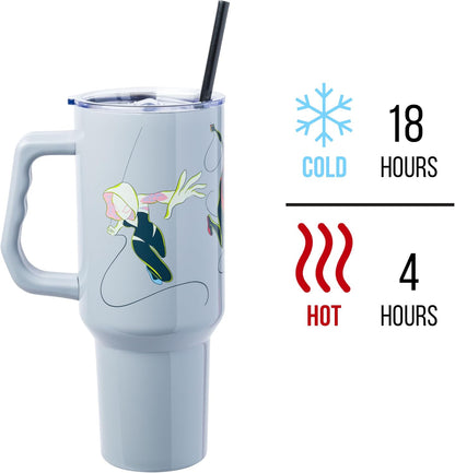 Batman I am Batman Quote, Stainless Steel Tumbler, 40oz | Includes Handle, Double Walled, Straw, Fits in Cup Holder, 1.18 Liters
