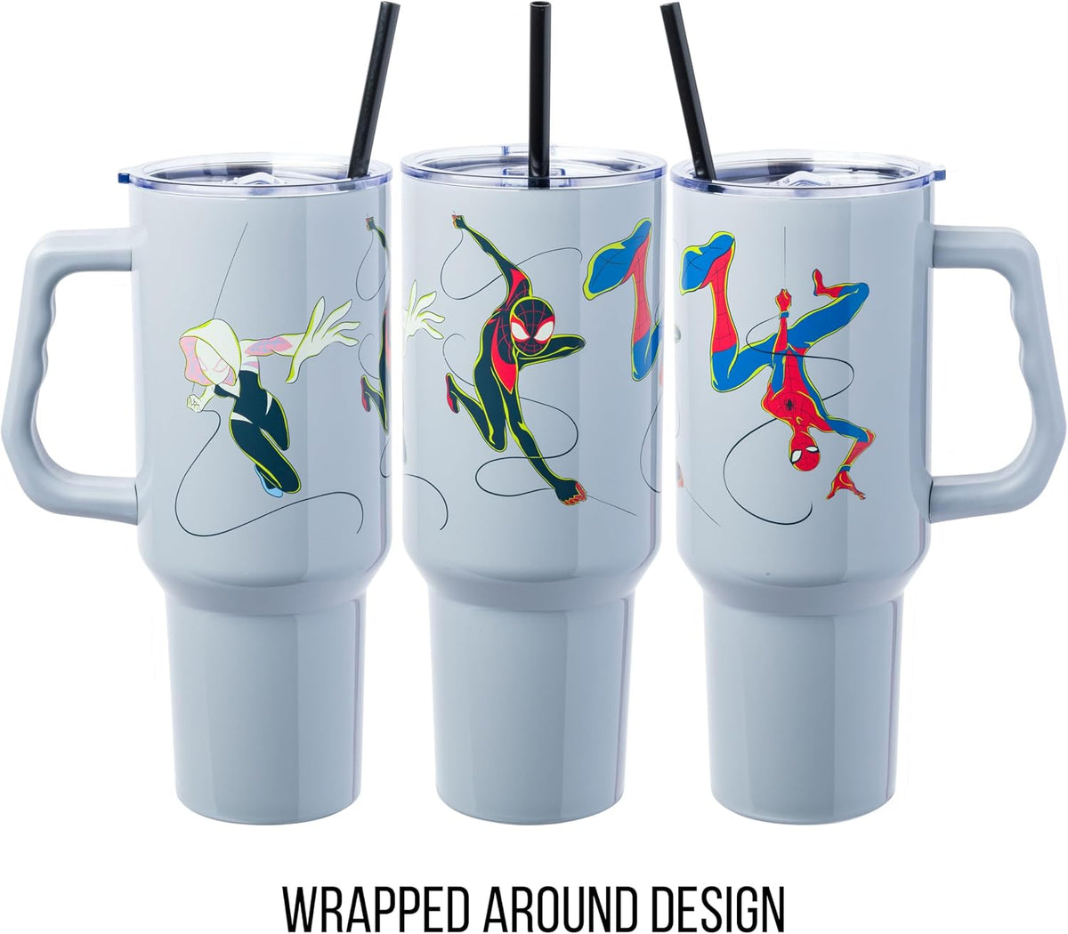 Batman I am Batman Quote, Stainless Steel Tumbler, 40oz | Includes Handle, Double Walled, Straw, Fits in Cup Holder, 1.18 Liters